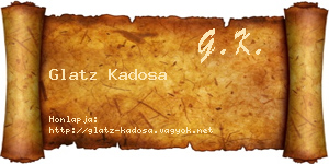 Glatz Kadosa névjegykártya